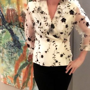 Like 🆕R&M Richards organza blouse/jacket